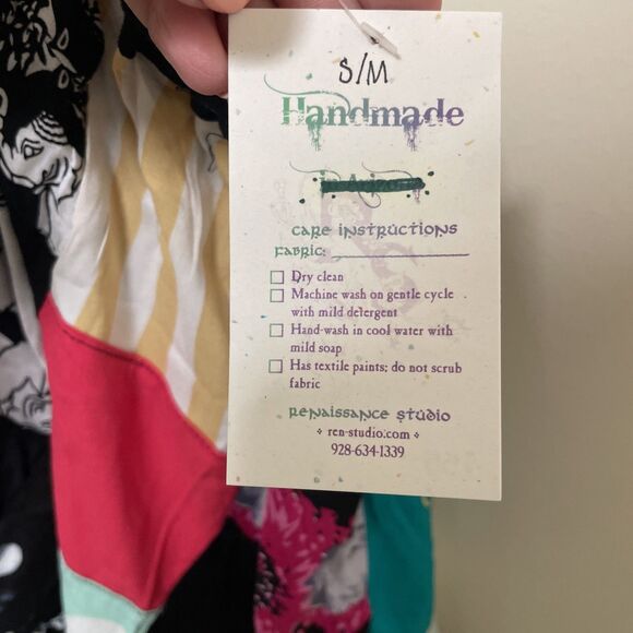 Peaceful People Skirt Sm-Med Boho Hanki Patchwork Renaissance NWT Beautiful - Picture 12 of 12